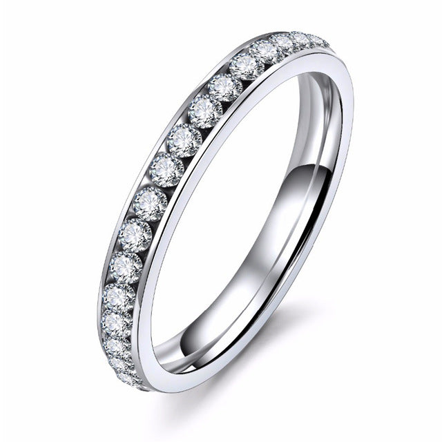Ailend accepts custom jewelry crystal ring set European and American inlaid rhinestone fashion pair ring female party gift