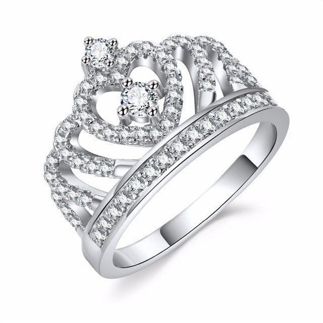 Ailend accepts custom jewelry crystal ring set European and American inlaid rhinestone fashion pair ring female party gift