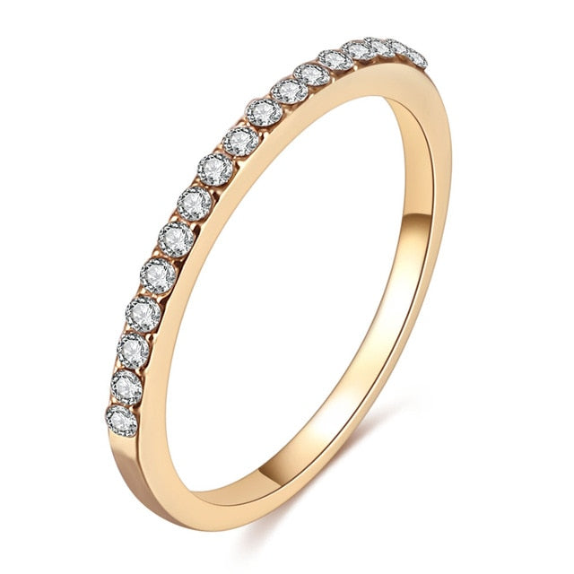 Vienkim Fashion Silver Color Rings For Women Charm Classic Round Full Pave AAA Cubic Zircon Engagement Wedding Ring Band Jewelry