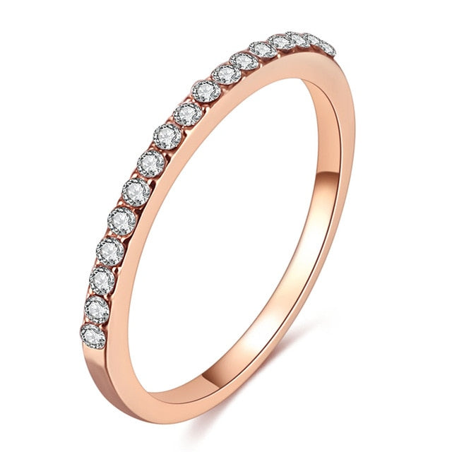 Vienkim Fashion Silver Color Rings For Women Charm Classic Round Full Pave AAA Cubic Zircon Engagement Wedding Ring Band Jewelry