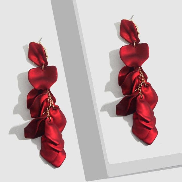 Flatfoosie Fashion Acrylic Resin Drop Earrings For Women Vintage Geometric Long Dangle Statement Earrings Wedding Party Jewelry