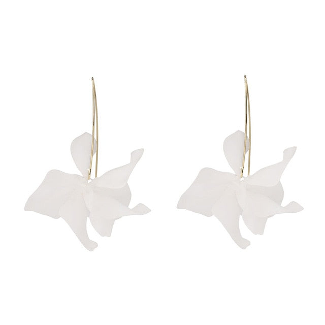 JURAN 2019 new long dangle resin green leaves earrings party jewelry accessories handmade fashion acrylic earrings for women
