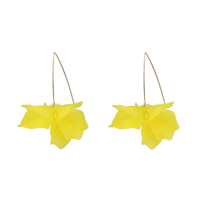 JURAN 2019 new long dangle resin green leaves earrings party jewelry accessories handmade fashion acrylic earrings for women