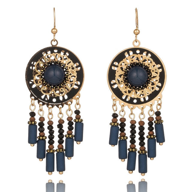 Multiple Vintage Ethnic Dangle Drop Earrings for Women Female Anniversary Bridal Party Wedding Jewelry Ornaments Accessories